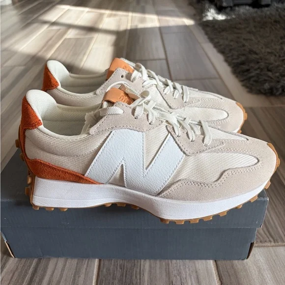 Women's New Balance 327 Casual Shoes - Sea Salt Rust Oxide WS327RA - Picture 1 of 8